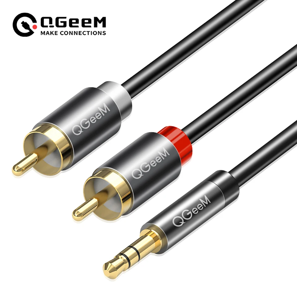 Home Cinema Ampli - Cavo RCA QGeeM 2RCA a 3.5mm,