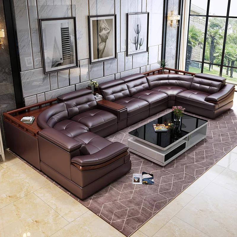 Home Cinema Sofa - Divano in pelle premium a forma