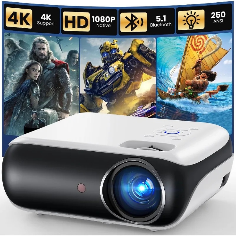 Home Cinema Bluetooth - Proiettore 4K, Proiettore Home Theater Bluetooth