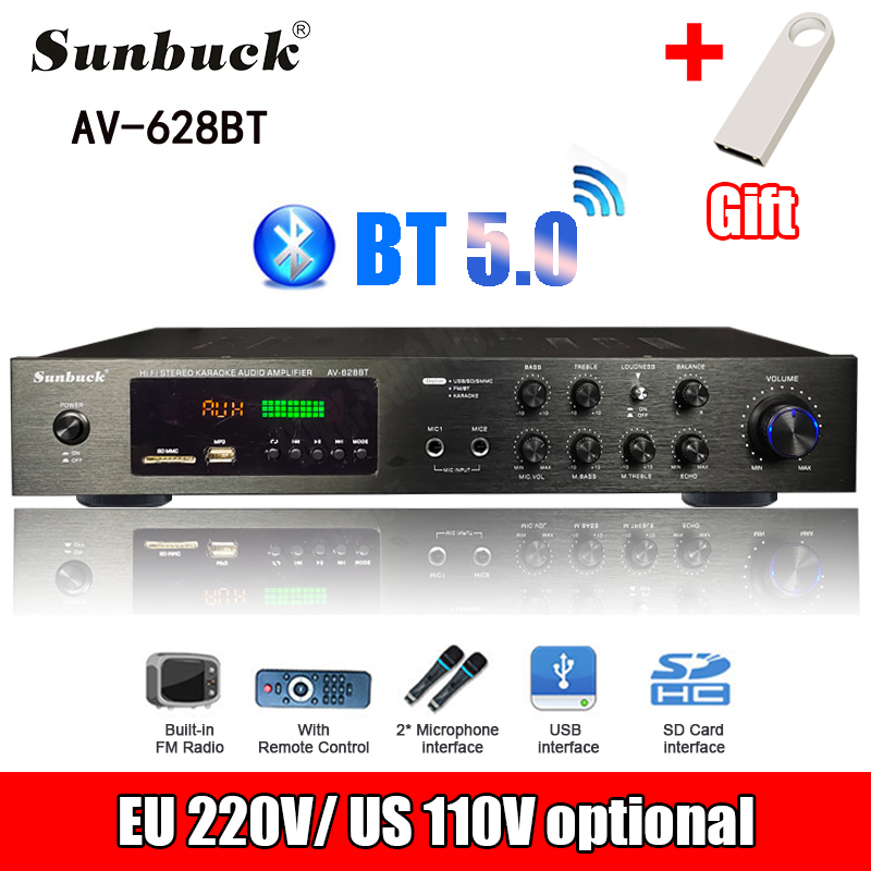 Home Cinema Bluetooth - Amplificatore di Potenza Bluetooth 110/220V 2000W,