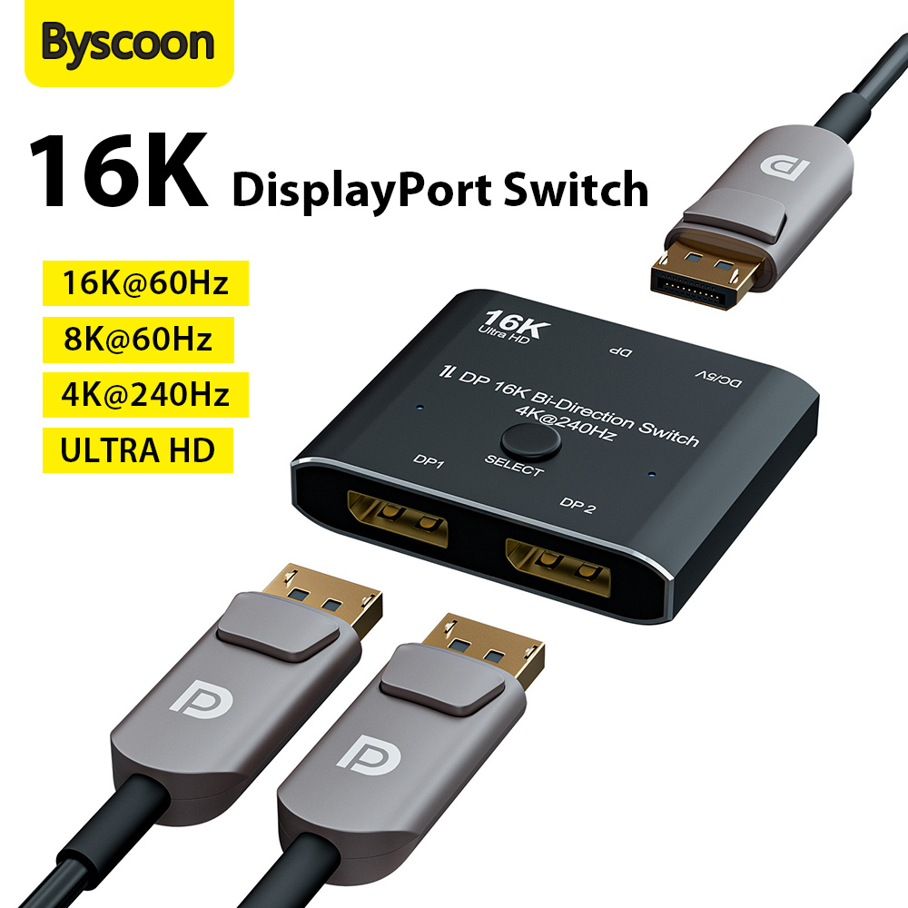 Home Cinema Projector 4K - Switch DisplayPort 16K Bidirezionale DP 2.0,