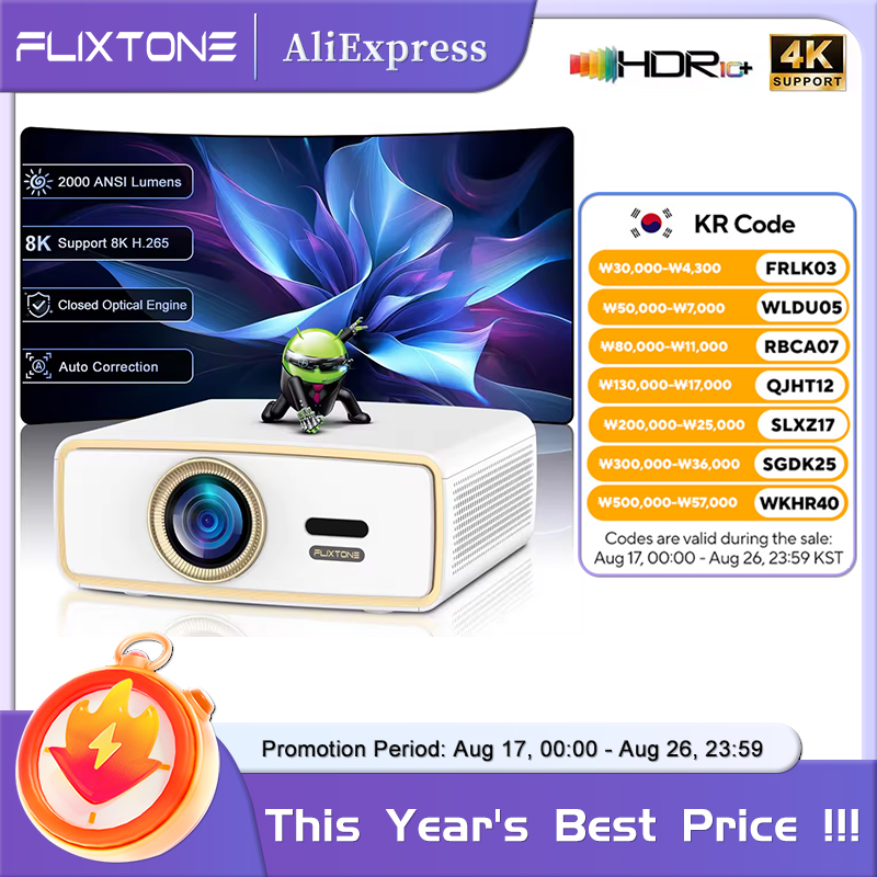 Home Cinema Complet - Proiettore Portatile Flixtone E900 MINI per
