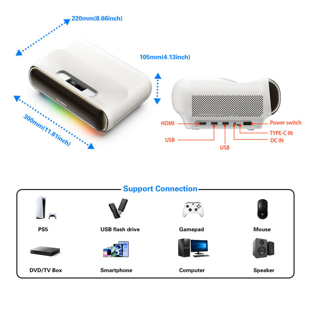 Proiettore Laser a Tre Colori  - Home Cinema Ultra Short Throw Projector recensione e prezzo