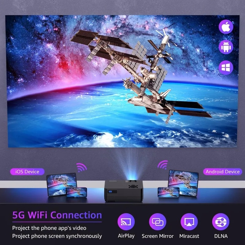 Proiettore 5G WiFi Bluetooth N - Home Cinema Bluetooth recensione e prezzo