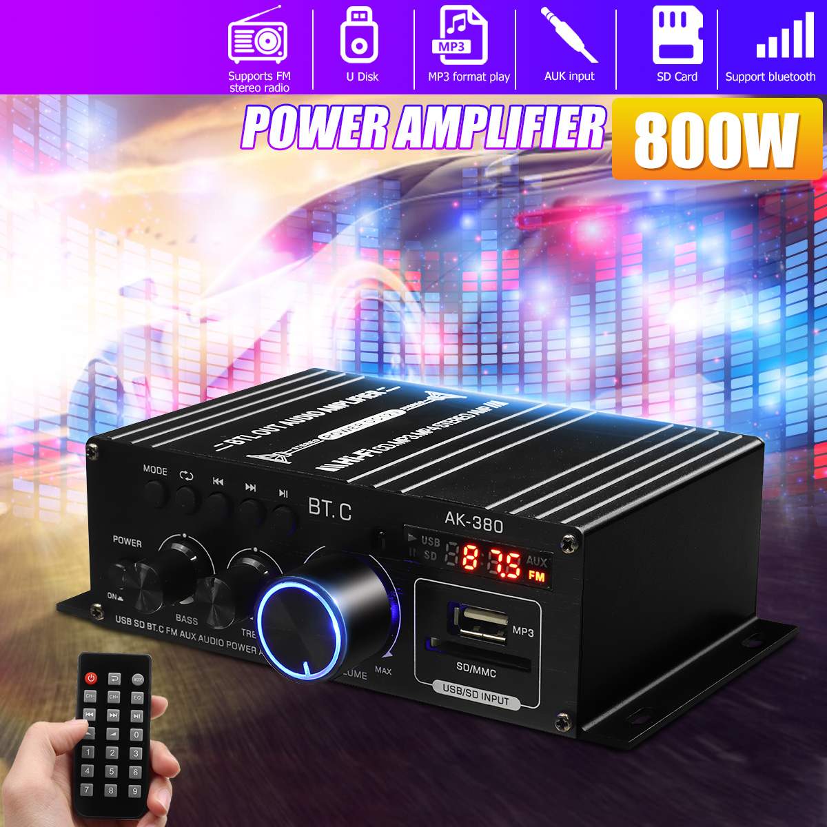 AK35 AK380 800W Amplificatori  - Home Cinema Bluetooth recensione e prezzo